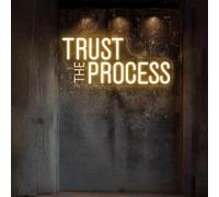 Trust The Process - Insegna al neon con scritta "Trust The Process", luce a LED per palestra e palestra, citazioni motivazionali, decorazione da parete per ufficio e palestra, regalo per amanti della