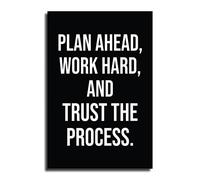 Trust The Process Motivational Quotes Fitness Decor Wall Art Ragazzi Room Decor Poster su tela Stampa pittura ad olio per soggiorno decorazioni per la casa 50 x 75 cm
