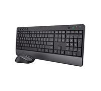 Trust Trezo Wireless Keyboard And Mouse Argento US QWERTY