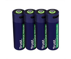 Trust - Usb-c Rechargeable Batteries 4p - Aa-black Trust