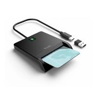 Trust Velora Lettore Smart Card DNIe 4.0 | USB-C & USB-A, conforme a ISO 7816 B / C, piedini in gomma antiscivolo, cavo di 100 cm, Windows / Mac