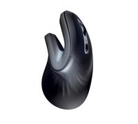 Trust Verro Mouse Wireless Ergonomico Leggero Angolo Verticale di 60° | 2 Pulsanti, 600-1600 DPI, Microricevitore USB Riponibile, per PC Portatile Laptop, Nero