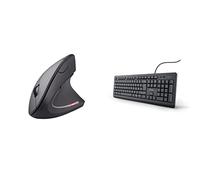Trust Verto Mouse Verticale Wireless, Mouse Ergonomico senza Filo, 800/1200/1600