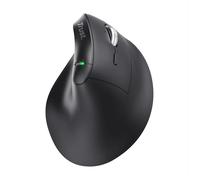 Trust Vyran Mouse Verticale Ergonomico, Rotellina Ultra Rapida, Scorrimento Orizzontale, Bluetooth + 2.4GHz, Pulsanti Silenziosi, 85% Plastica Riciclata, Mouse Wireless Multi-Dispositivo PC Mac, Nero