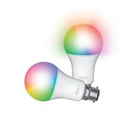 Trust WiFi B22 Lampadina Smart Multicolore, Compatibile con Alexa e Google Nest, Lampadina LED, Hub non Necessario, 2.4GHz Lampada WiFi, Luce LED Fredda e Calda, Bianca e Multicolore - 2 Pezzi
