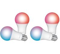 Trust WiFi E27 Lampadina Smart Multicolore, Compatibile con Alexa e Google Nest, Lampadine LED E27, Hub non Necessario, 2.4GHz Lampada WiFi, Luce LED Fredda a Calda, Bianca e Multicolore - 2 Pezzi