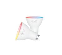 Trust WiFi GU10 Lampadina Smart Multicolore, Compatibile con Alexa e Google Nest, Faretto LED, Hub non Necessario, 2.4GHz Lampada WiFi, Luce LED Fredda e Calda, Bianca e Multicolore - 2 Pezzi