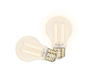 Trust WiFi Lampadina intelligente E27, LED a filamento, funziona con Alexa e Google Home,a vite E27, senza hub, lampadina WiFi 2,4 GHz, vintage calda e fredda, atmosfera calda [esclusiva Amazon]