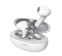 Trust Yavi Auricolari Bluetooth con Microfono Dual ENC Cancellazione Rumore, 23 Ore di Batteria, 35% Plastica Riciclata, Cuffie Wireless Bluetooth Buds In Ear senza Fili iPhone Android - Bianco