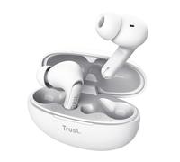 Trust Yavi Auricolari Bluetooth In Ear con Microfono Dual ENC Cancellazione Rumore, 23 Ore di Batteria, 35% Plastica Riciclata, Cuffie Wireless Bluetooth Buds senza Fili Android iPhone - Bianco