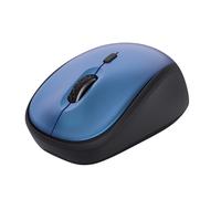 Trust Yvi+ Mouse Wireless Silenzioso, Blu | 800-1600 DPI, per Mano Sinistra e Destra, Microricevitore USB, Mouse Senza Fili Compatto per PC Computer Laptop Mac