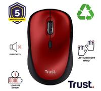 Trust YVI+ WIRELESS MOUSE ECO RED