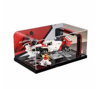 TRUSTFAR Espositore in acrilico per Lego 10330 McLaren MP4/4 e Ayrton Senna, custodia protettiva da collezione, espositore compatibile con Lego 10330 (senza modello) (sfondo)