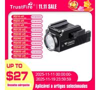 Trustfire GM23 Pistola Luce Tattica 800 Lumen Montaggio su Guida Torcia a Led Ricaricabile USB a Sgancio Rapido per Glock 17 19