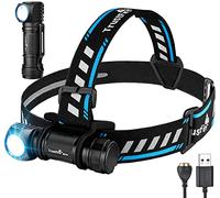 TrustFire Lampada Frontale, MC18 Super Luminoso Torcia Frontale LED Lampade da Testa USB Ricaricabile, 5 Modalità di Luce e 180°Angoli di Luce Regolabili, per Campeggio, Corsa, Jogging, Pesca