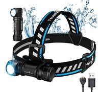 TrustFire MC18 - Torcia potente in uscita max 1200 lumen, distanza 115 m, con batteria 1 x 18650 e fascia