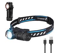 TrustFire MT15 - Torcia frontale a LED, 1000 lumen, ricaricabile, 150 m, portata 150 m, lampada da testa multifunzione, torcia EDC IPX8, impermeabile, 5 modalità per campeggio, corsa, emergenza