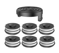TRUSTLIONTEK Bobina di filo 3405685 di ricambio, per decespugliatore Einhell GC-ET 4530 Set (6 bobine di filo + 1 copertura per tagliaerba