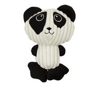 TrustyPup Strong 'N Silent Big Head Panda Silent Squeak Peluche Giocattolo per cani, Tecnologia Chew Guard - Nero/Bianco, M