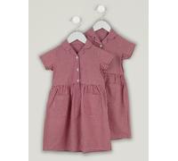 Trutex Trutex A quadretti 2 Confezione da abito estivo per la scuola con bottoni sul davanti 134140cm rosso