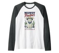 Truth or Consequences, NM USA, divertente disegno a forma di gatto Meowdy Pawtner Maglia con Maniche Raglan