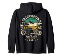 Truth or Consequences NM USA Hotrod Design in stile retrò Felpa con Cappuccio