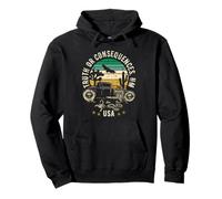 Truth or Consequences NM USA Hotrod Design in stile retrò Felpa con Cappuccio