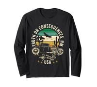 Truth or Consequences NM USA Hotrod Design in stile retrò Maglia a Manica