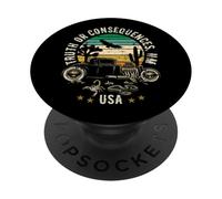 Truth or Consequences NM USA Hotrod Design in stile retrò PopSockets PopGrip Adesivo