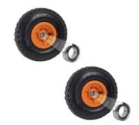 TRUTZHOLM Ruota Luftrad 3.00-4 260x85 mm Arancione 2x per Bollerwagen