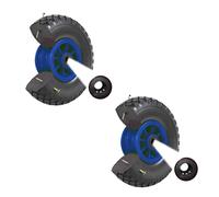 TRUTZHOLM Ruote Piene PU per Carrello 2x 260x85mm 3.00-4 Blu
