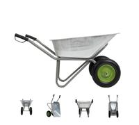 TRUTZHOLM Schubkarre 2 Ruote Pannensicher Stahlwanne 150 L 150 kg