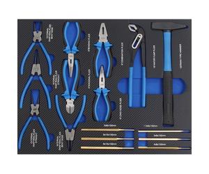 TRUTZHOLM Werkzeugeinlage & Set Gemischtes 52x40 cm Blu Hammer Torx