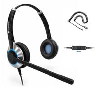 TruVoice Cuffie deluxe per call center/ufficio con microfono e cavo con cancellazione del rumore per tutti i telefoni Cisco serie 6000, 7800 e 8000 e modelli 7931 7940 7941 7942 7945