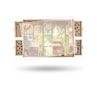 Truwheelz 1500 Pezzi Puzzle Rotante con Cassetto e Coperchio, 87 x64 cm,Tavolo Puzzle Portatile per Adulti Tavola Puzzle Rotante Lazy Susan per Regali di Natale