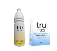 Truzone 4% 13vol Crema Perossido & Trulites Rapido Bianco Polvere Hair Bleach