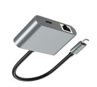 Trveqhk Adattatore da Ethernet a USB C - Gigabit Ethernet a USB, accessori per computer e periferiche per sala riunioni Home Theater, aule e viaggi e uffici