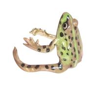 Trveqhk Simpatici anelli a forma di rana, anelli strani, aperti e regolabili, divertenti gioielli a tema natura, per donne, uomini, ragazzi, ragazze, amanti degli animali, Refer to description
