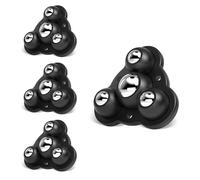 TRVL FIELDER Ruote girevoli autoadesive per mobili, ruote girevoli in acciaio universale da 2,4”, capacità di carico 13 kg per ruota, per elettrodomestici da ufficio e cucina (con 4 cuscinetti a