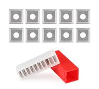 Trvoxviq Lame reversibili, 10 pezzi, lame di ricambio (12 x 12 x 2,2 mm, 35°), inserti in metallo duro affilati lateralmente, in metallo duro sostituibile (HW) per frese per utensili per tornitura