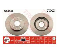TRW 2x Disco Freni Anteriore 234 Ventilato per Daihatsu Sirion M 3 _ M 1 Cuore
