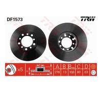 TRW 2x Disco Freni Anteriore 278 Pieno per Mercedes-Benz Saloon W123 Coupé