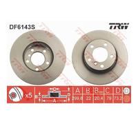 TRW 2x Disco Freni Anteriore 300 Ventilato per BMW 3er Touring F31 1er F20