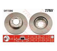 TRW 2x Disco Freni Anteriore 300 Ventilato per MERCEDES-BENZ CLASSE S W126