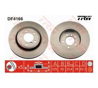 TRW 2x Disco Freni Anteriore 325 Ventilato per BMW 3er Cabriolet E46 DF4166