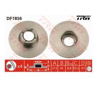 TRW 2X Disco Freno Anteriore 213 Completo Per Rover Mini Berlina XN Austin