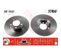 TRW 2X Disco Freno Anteriore 286 Completo Per BMW 3 Serie Cabriolet E36 DF1537