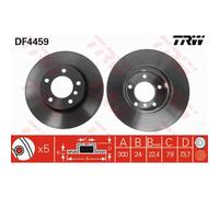 TRW 2X Disco Freno Anteriore Ø300Mm Ventilato Per BMW Serie 3 1 E90 E87 E81 E91