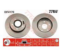 TRW 2X Disco Freno Anteriore 305 Ventilato Per Jeep Grand Cherokee II WJ WG