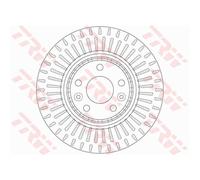 TRW 2X Disco Freno Anteriore Ø320Mm Ventilato Per Renault Scénic IV Grand J9 R9